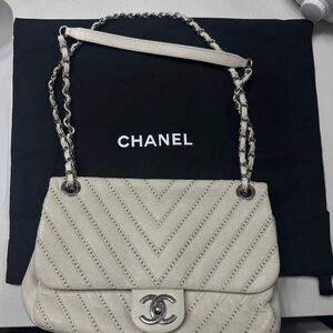 Chanel small stud wars Beige Flap Bag
